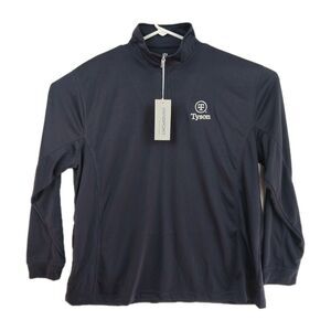 Vansport men's 1/4‎ zip pullover sweatshirt, Tyson logo, XL, navy blue, pockets